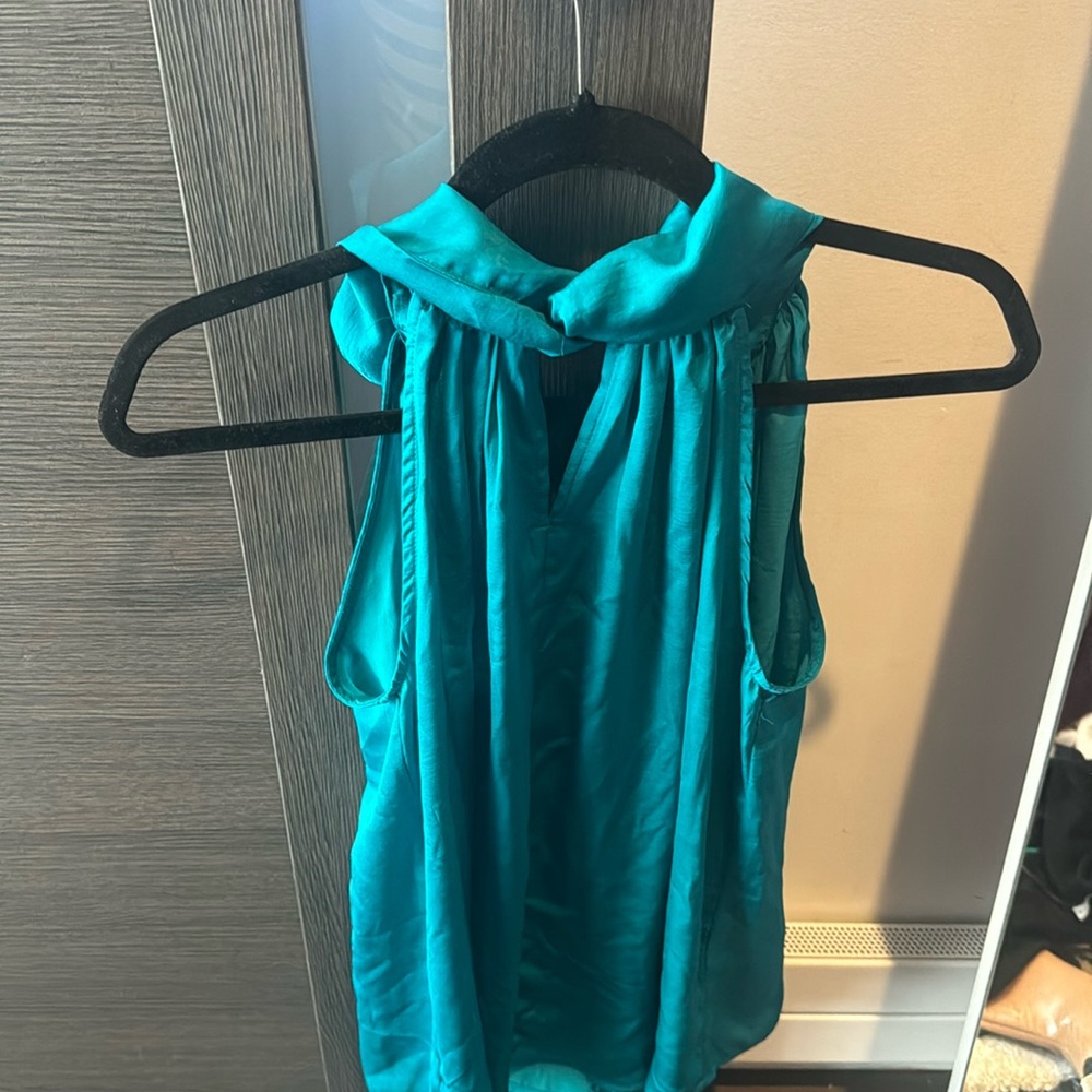 Turqoise Silk Top